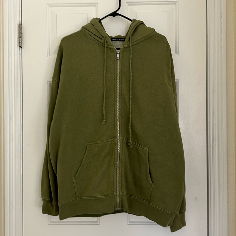 Brandy Melville green oversized hoodie